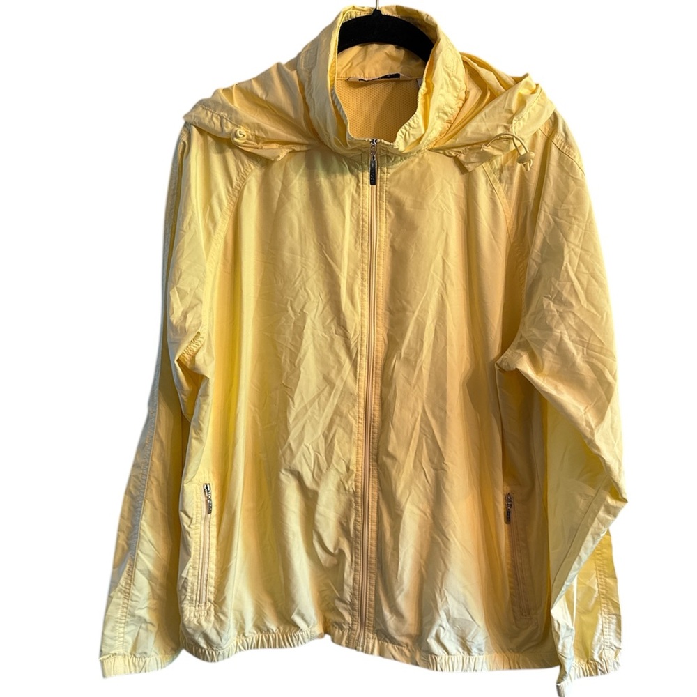 IZOD XFG Women’s Lightweight windbreaker Jacket With Hood Bright Yellow …